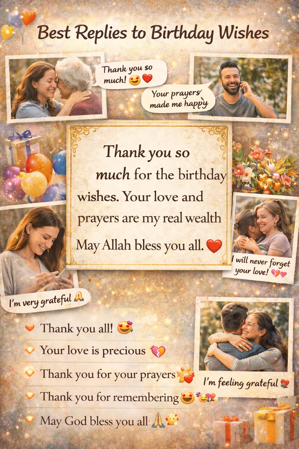 How to Respond to Birthday Wishes