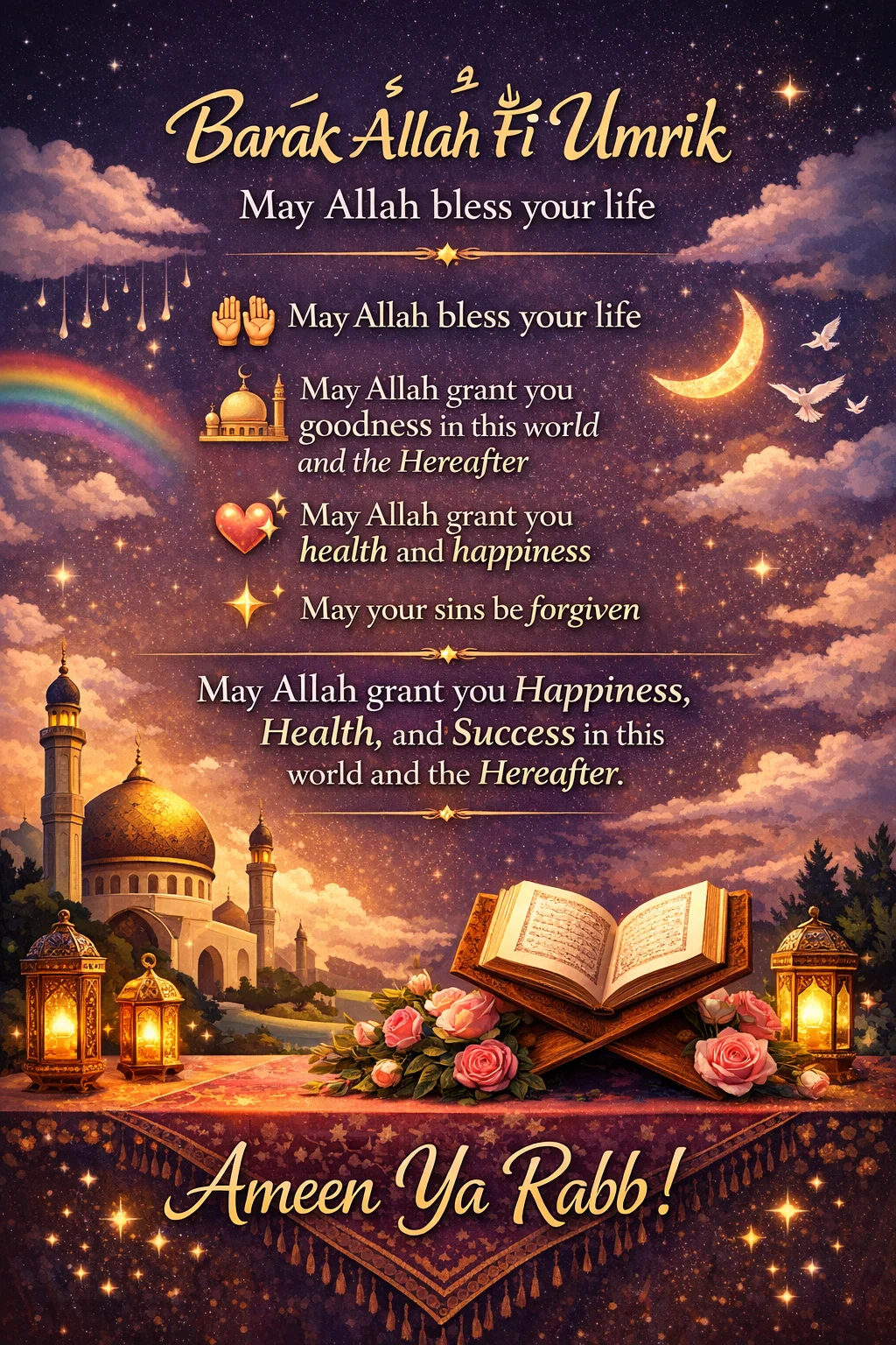 Islamic Birthday Wishes and Duas for Loved Ones