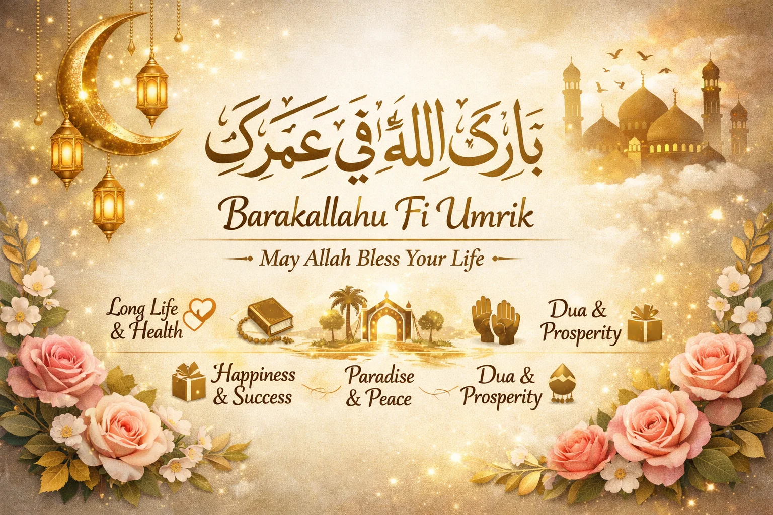 Barakallahu Fi Umrik Birthday Wishes