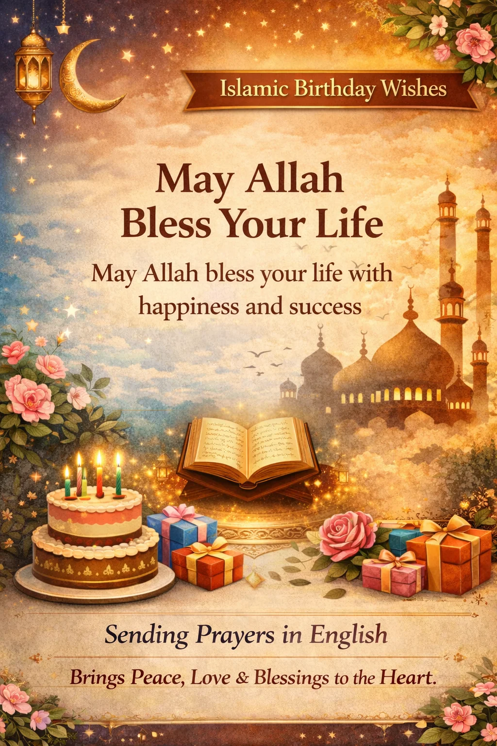 Islamic Birthday Wishes in Arabic and English