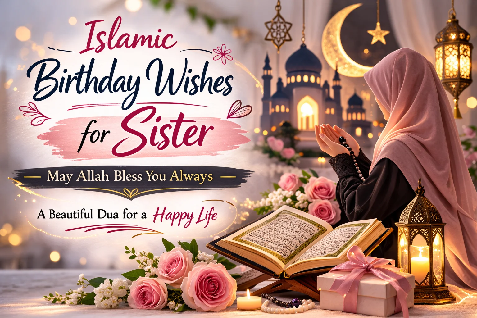 Islamic Birthday Wishes for Sister