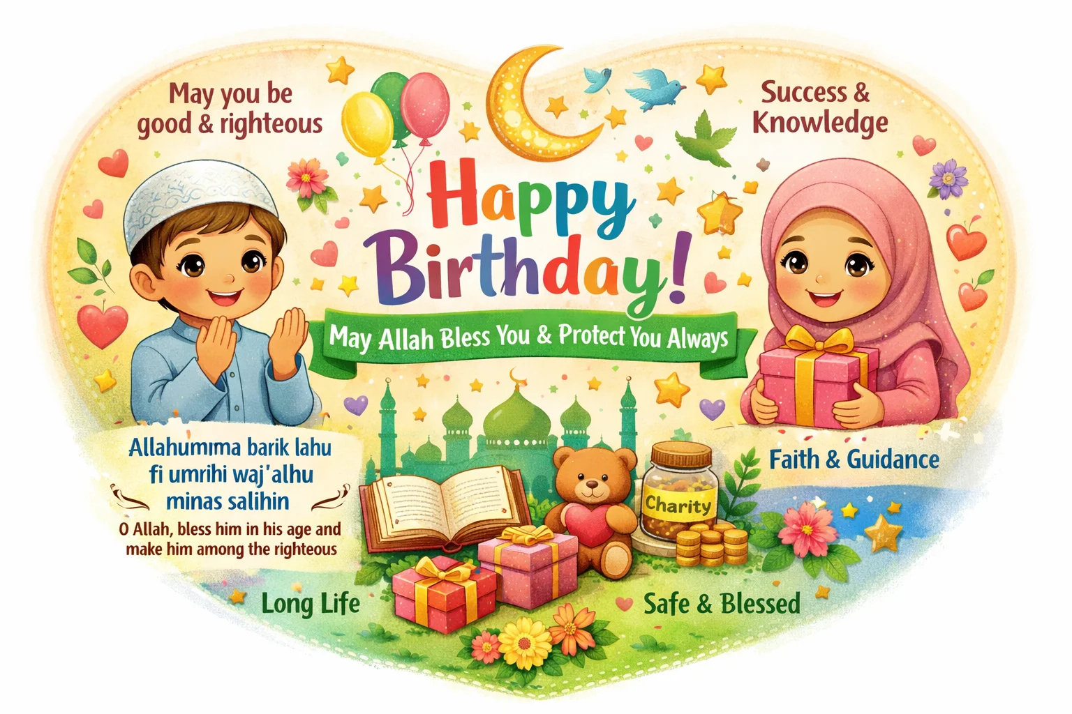 Islamic Birthday Wishes for Kids