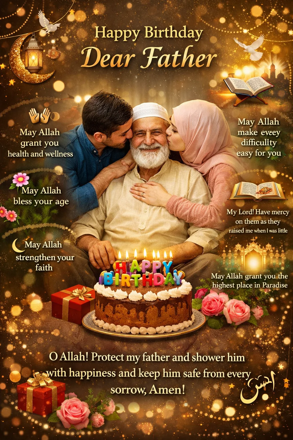 Islamic Birthday Wishes for Father
