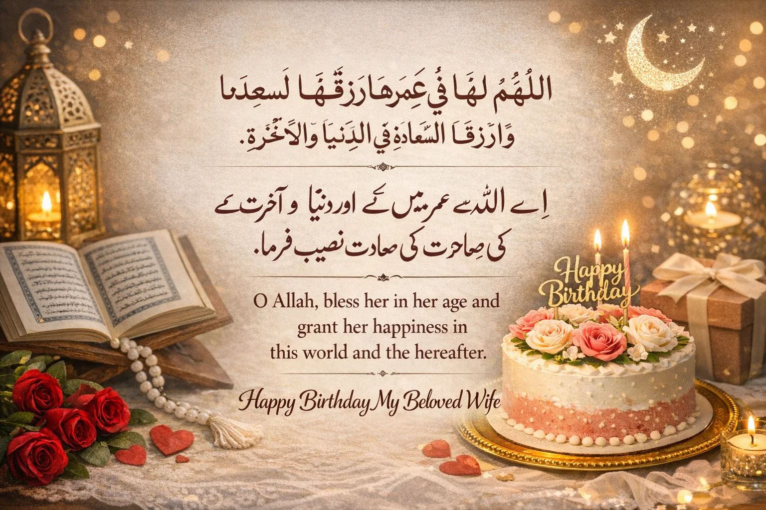 Islamic Birthday Wishes for Wife