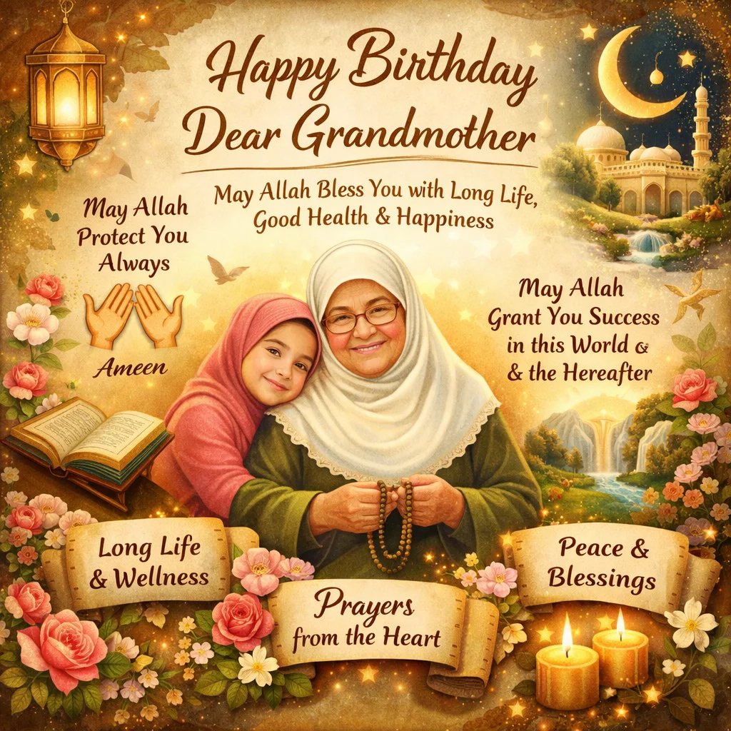 Islamic Birthday Wishes for Grandmother