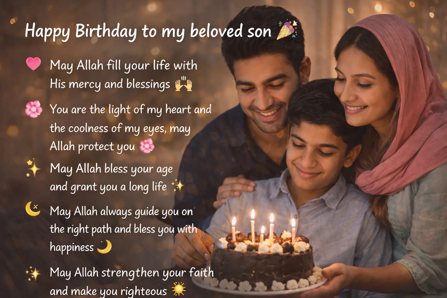 Islamic Birthday Wishes for Son